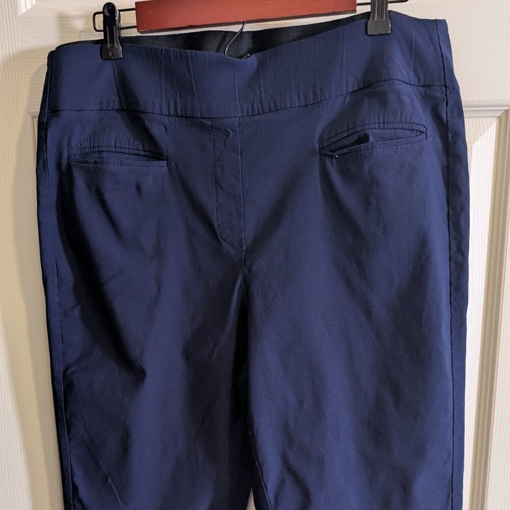 Apt 9 Womens Plus Size 0X Dark Blue Stretch Bermuda Shorts